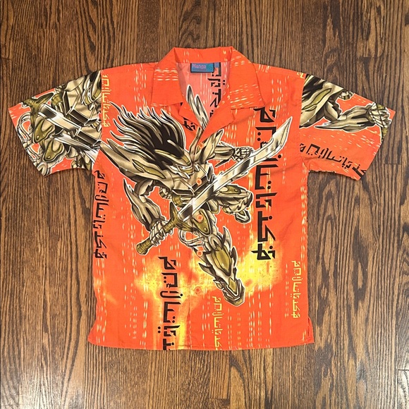 Vintage Other - Vintage Y2K Manga Camp Collar Shirt